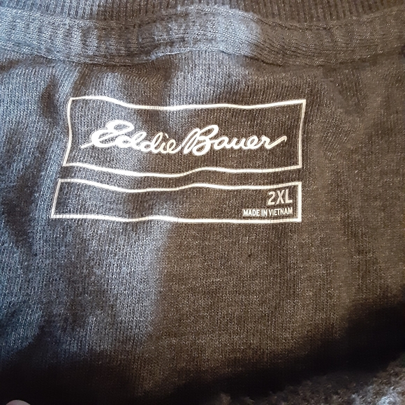 EDDIE BAUER THERMAL WAFFLE KNIT HENLEY in FADED BLACK (GRAPHITE) MENS SIZE 2XL. - Picture 6 of 10